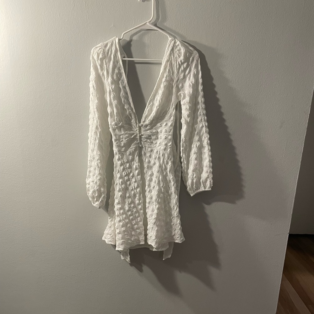 White mini dress